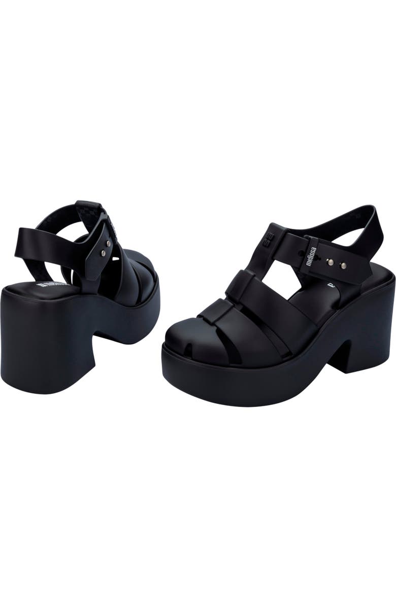 Melissa Lulu Platform Fisherman Sandal, Alternate, color, Matte Black