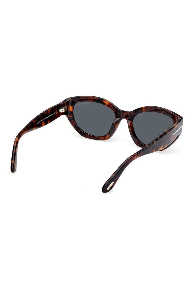 Penny 55mm Polarized Geometric Sunglasses, Alternate, color, HAVANA / POLAR GREEN