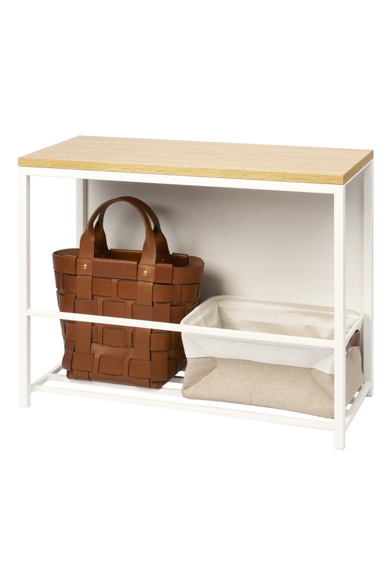Entryway Storage Bench, Alternate, color, WHITE