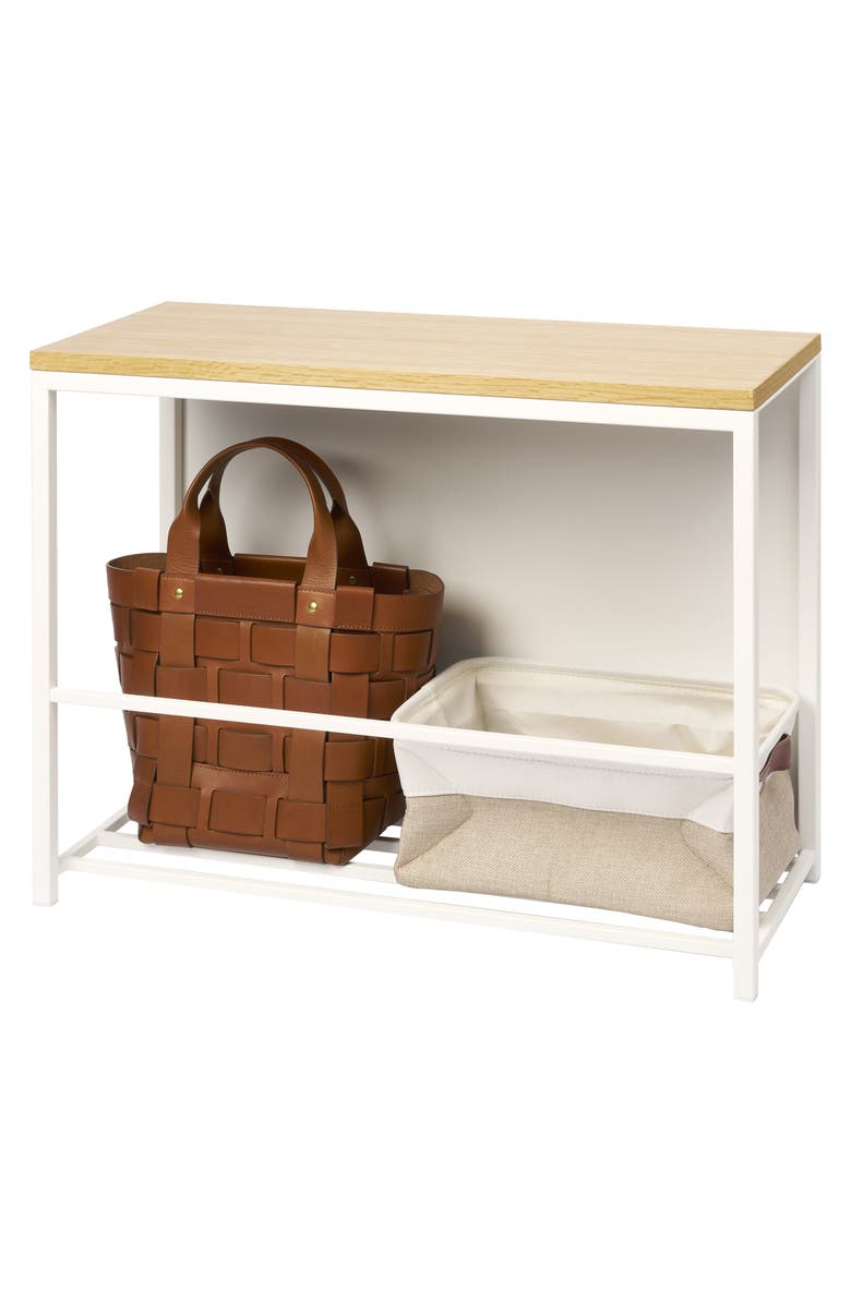 Yamazaki Entryway Storage Bench, Alternate, color, White