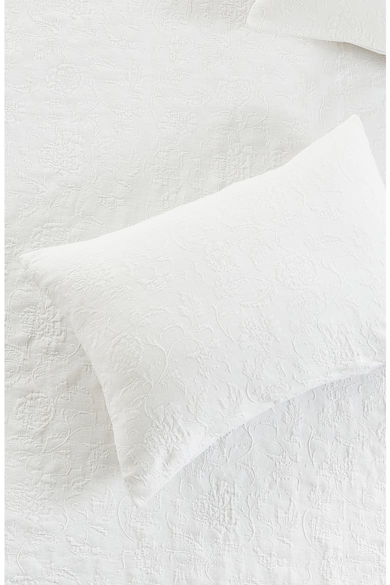 Matelassé Cotton Coverlet Set, Alternate, color, WHITE