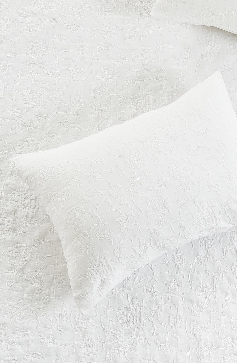 MELANGE HOME Matelassé Cotton Coverlet Set, Alternate, color, White