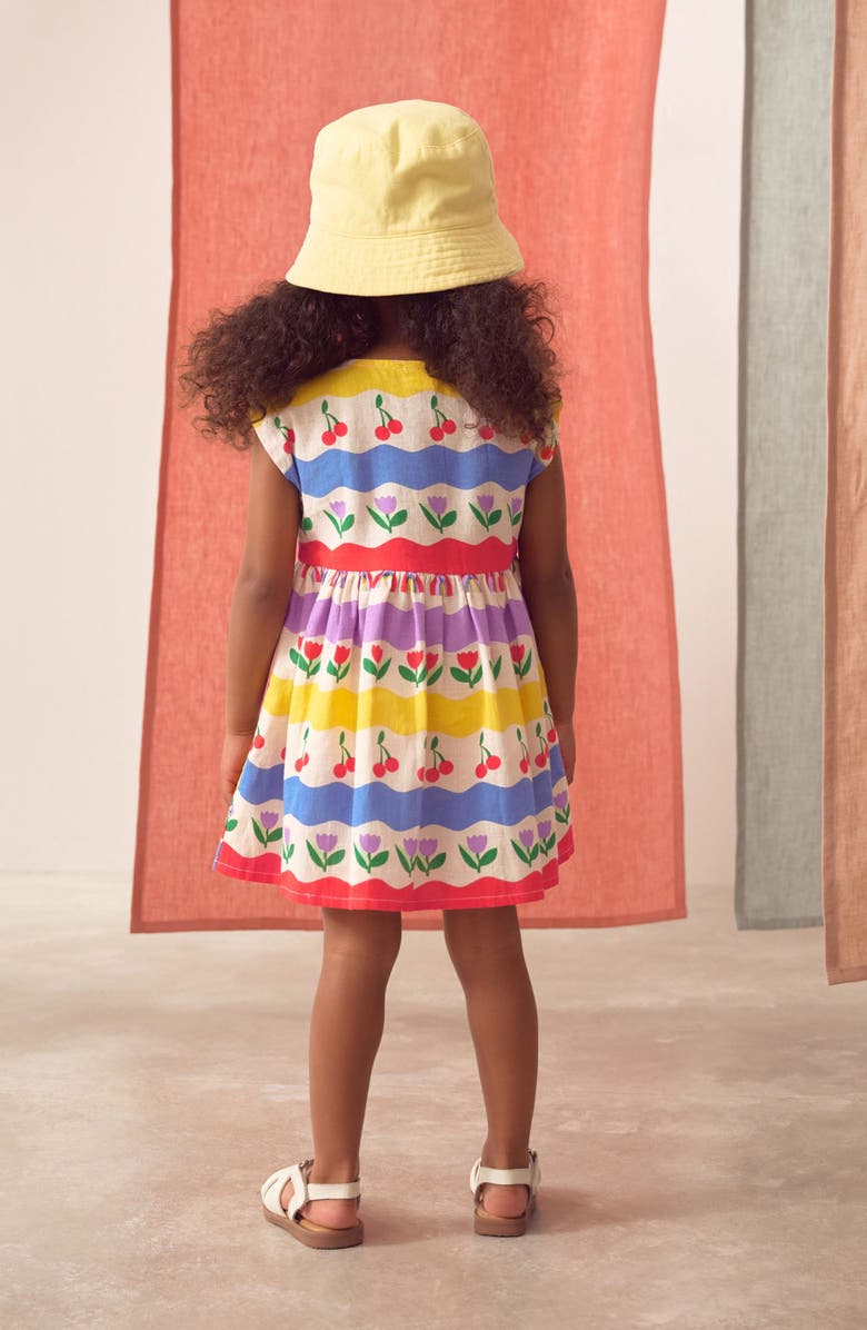 NEXT Kids' Cotton & Linen Button-Up Dress, Alternate, color, Red