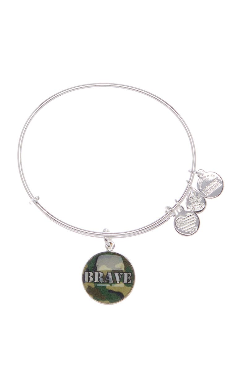Alex and Ani Brave Charm Expandable Wire Bracelet, Main, color, 