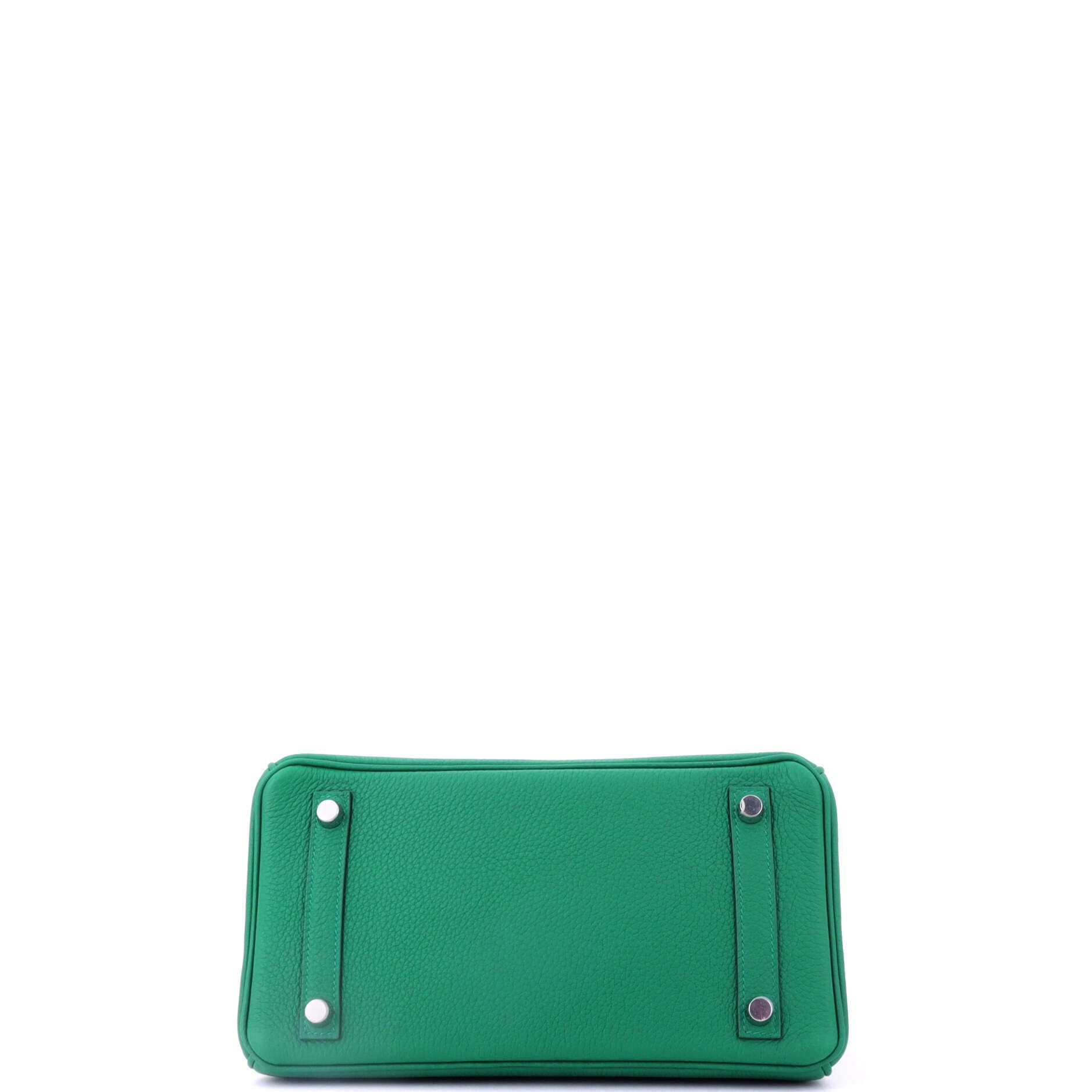 Pre-Owned Hermes Birkin Handbag Green Togo with Palladium Hardware 25, Alternate, color, 