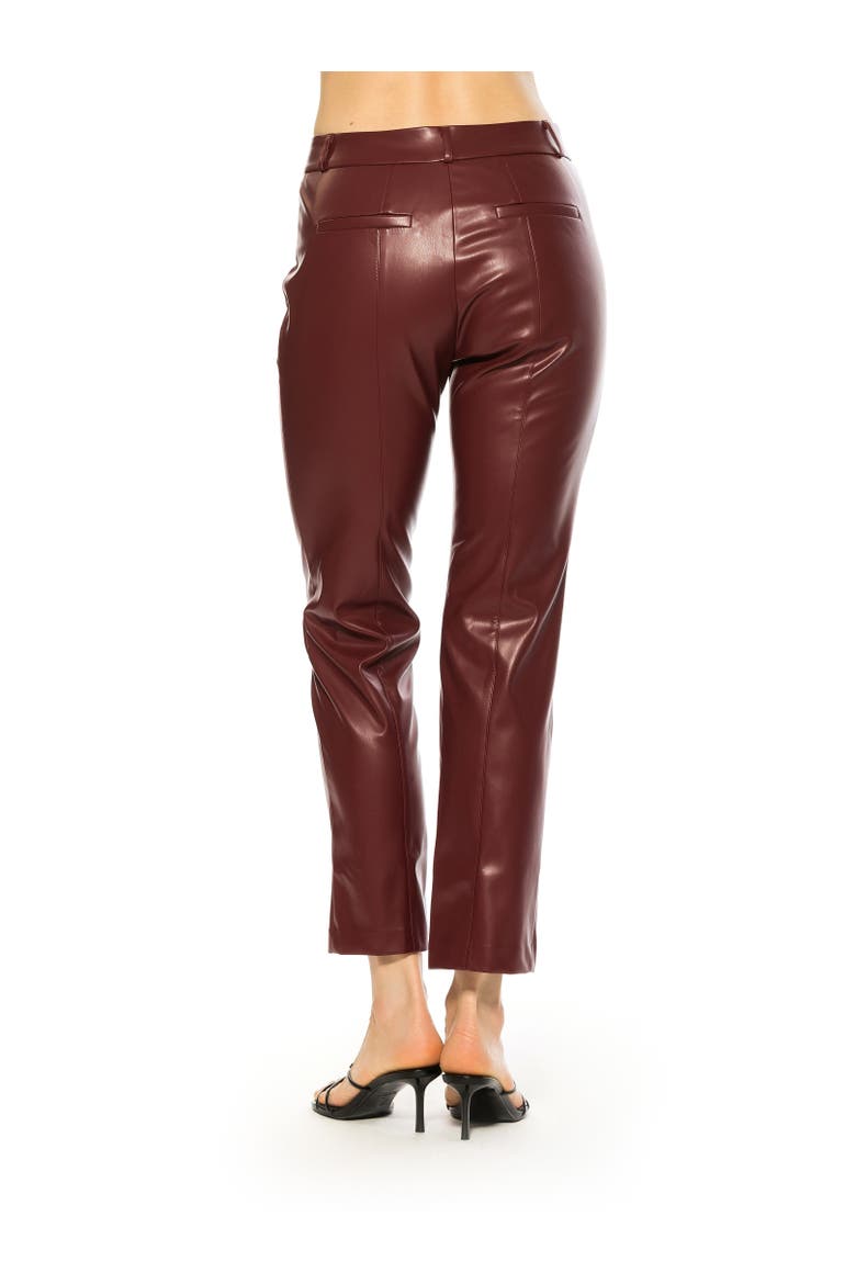 LIOR MID RISE FITTED PANTS, Alternate, color, BURGUNDY