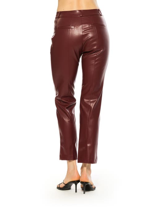 Alexia Admor Lior Vegan Leather Pants In Brown