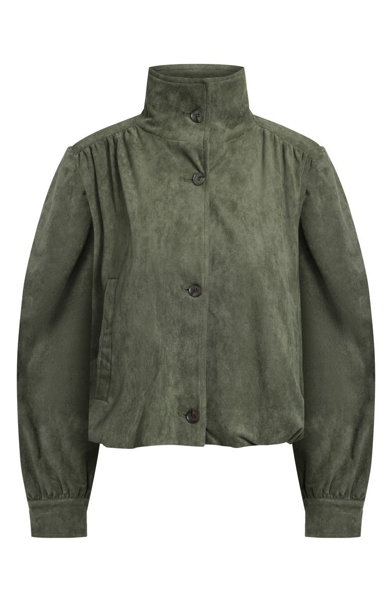 LIONESS Luminous Faux Suede Jacket, Alternate, color, Safari