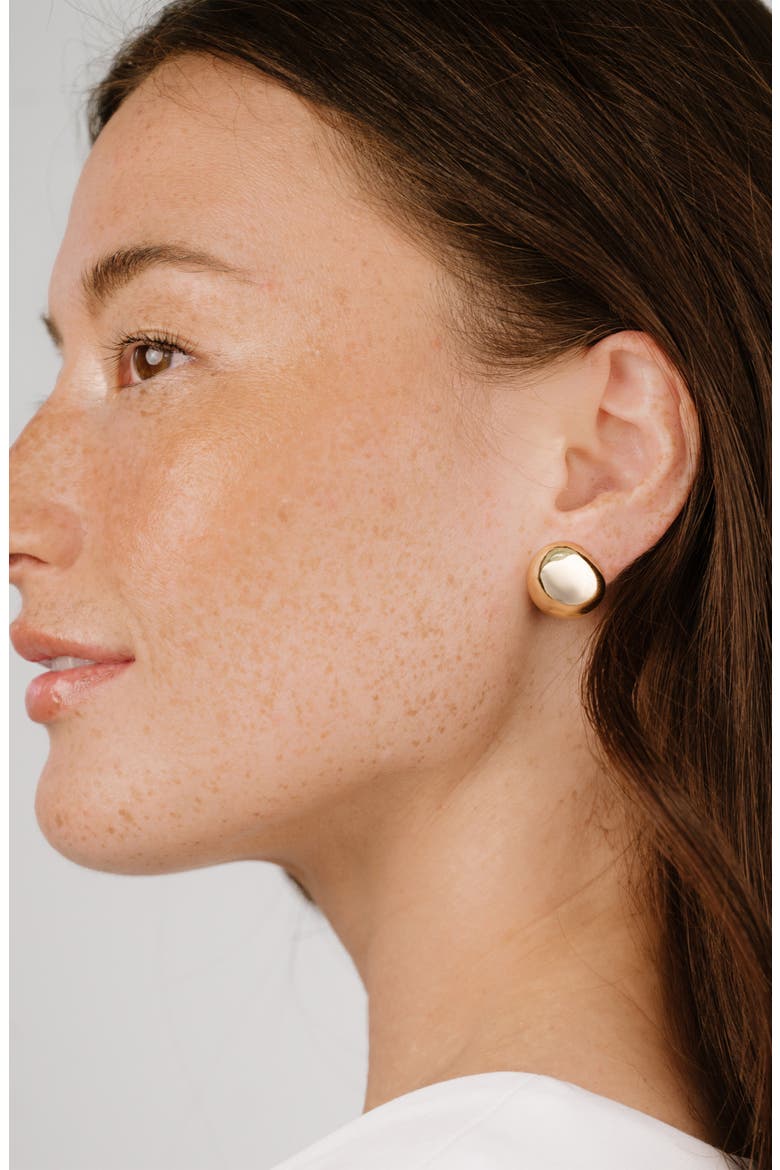 Polished Pebble Drop Earrings, Alternate, color, GOLD