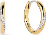 Ana Luisa Kira Slim Pavé Hoop Earrings