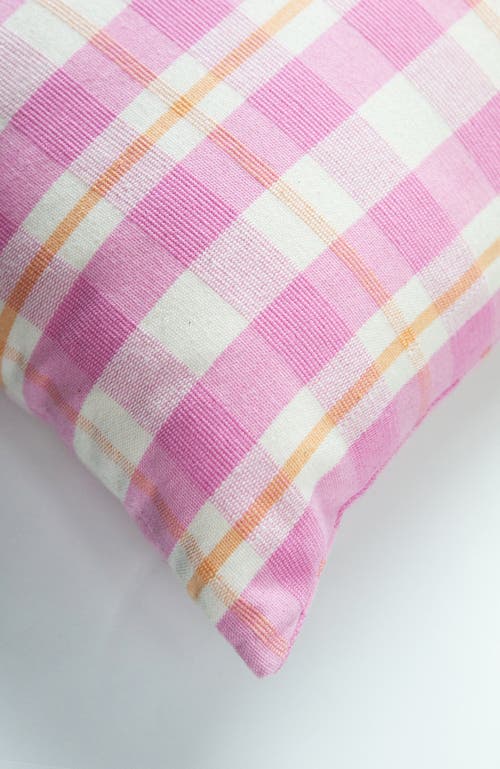ARCHIVE NEW YORK ARCHIVE NEW YORK HANDWOVEN CLASSIC GINGHAM RECTANGLE COTTON THROW PILLOW 