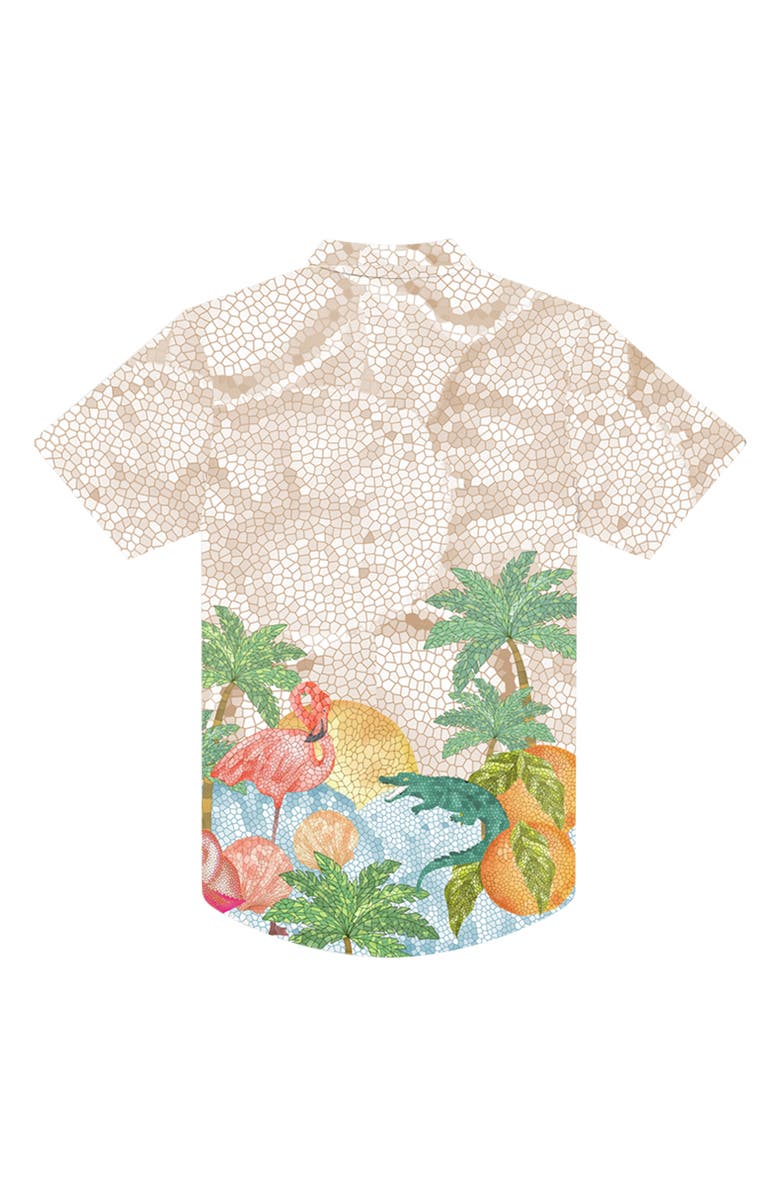 MAVRANS Mosaic Weekend Waterproof Performance Short Sleeve Button-Up Shirt, Alternate, color,