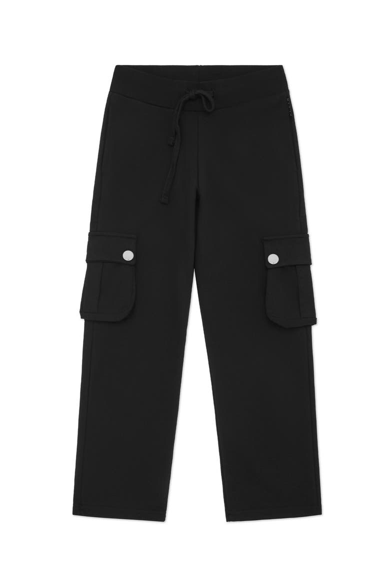 Jogging Trousers Cargo Loose Cut Boy, Main, color, black