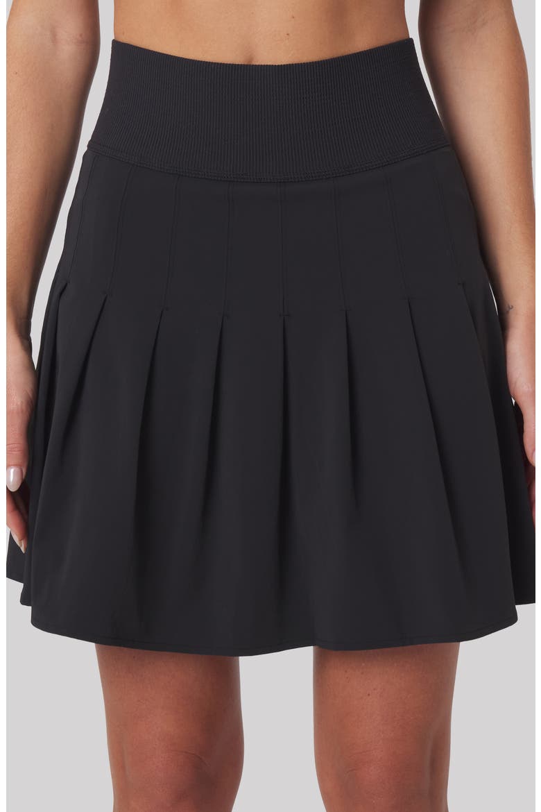 Serena Pleated Performance Skort, Alternate, color, BLACK