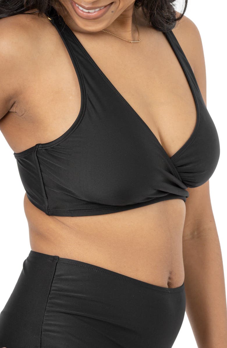 Kindred Bravely Crossover Maternity/Nursing Bikini Top, Alternate, color, 