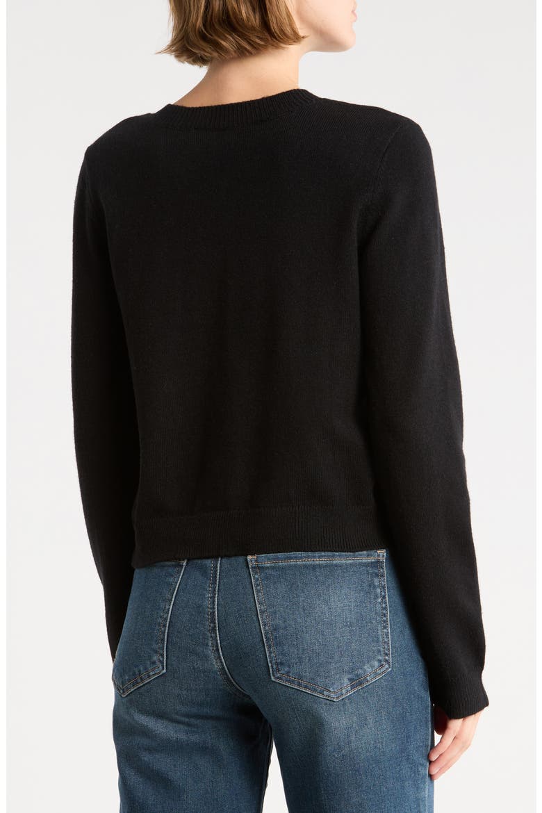 Floral Embroidered Cardigan, Alternate, color, BLACK/ BLUE