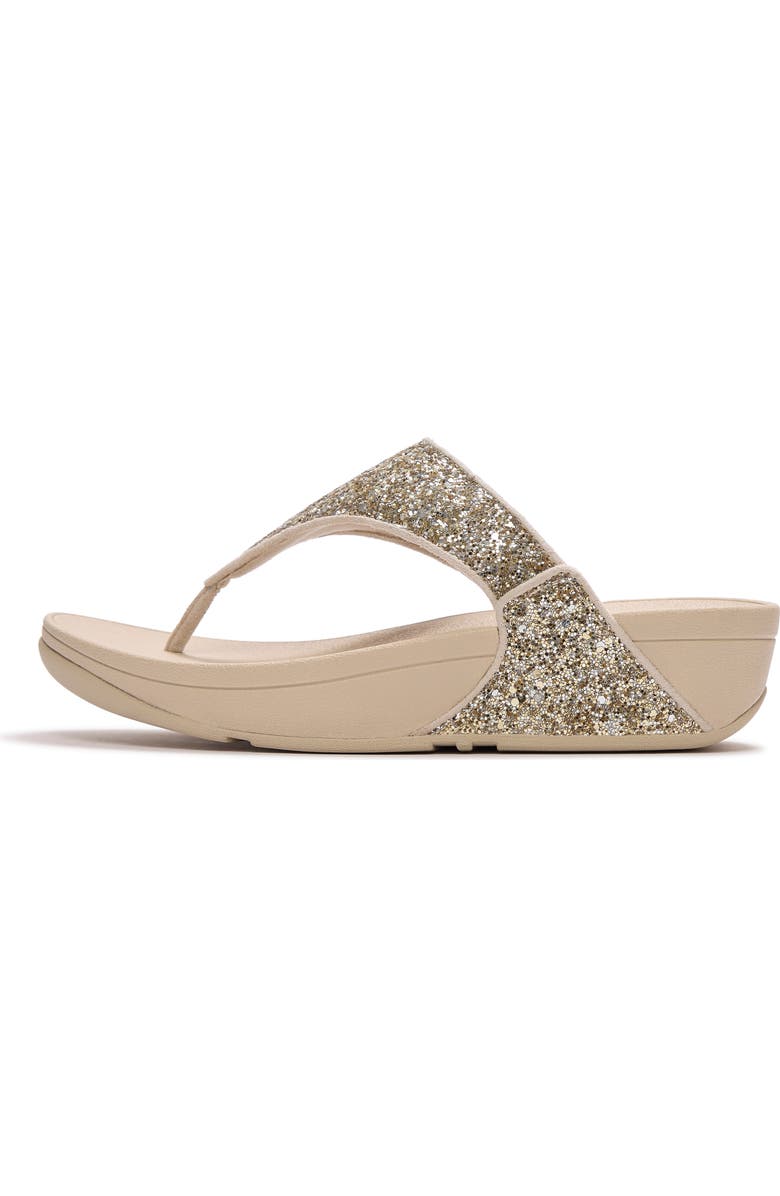 FitFlop Lulu Multi Glitter TP Sandal, Alternate, color, Platino/Silver