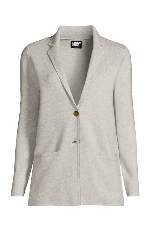 LANDS' END LANDS' END PLUS SIZE FINE GAUGE COTTON BUTTON FRONT BLAZER SWEATER