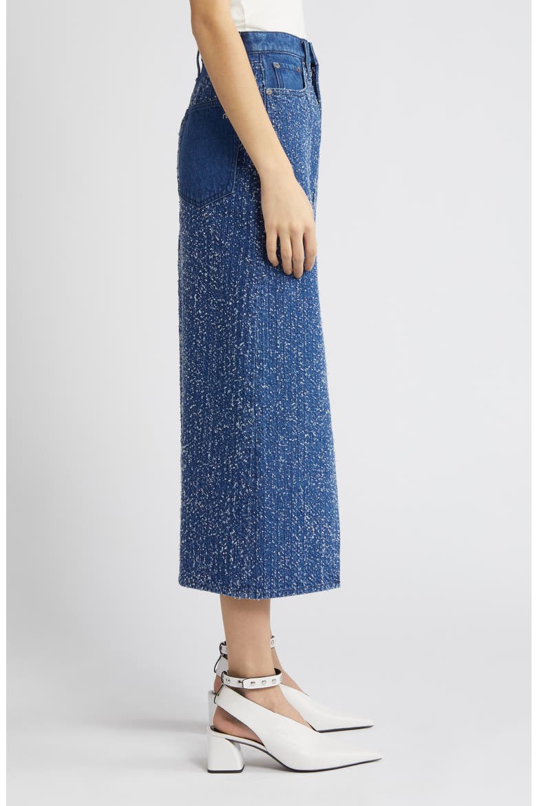Clara Vented Denim Maxi Skirt, Alternate, color, MIDTWEED