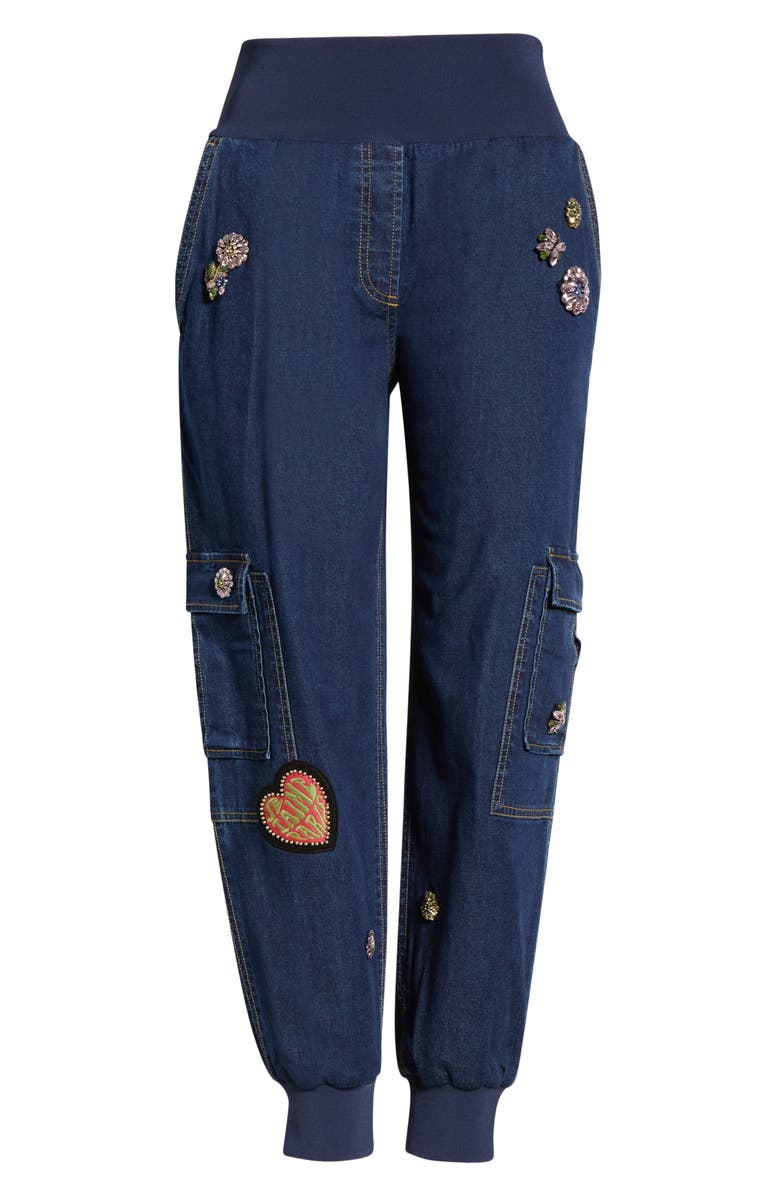 Cinq à Sept Giles Retro Love Cargo Jeans, Main, color, Abyss/ Multi