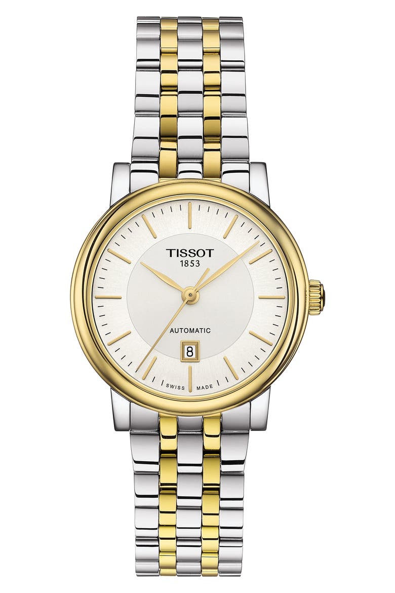 T-Classic Carson Bracelet Watch, 30mm, Main, color, SILVER