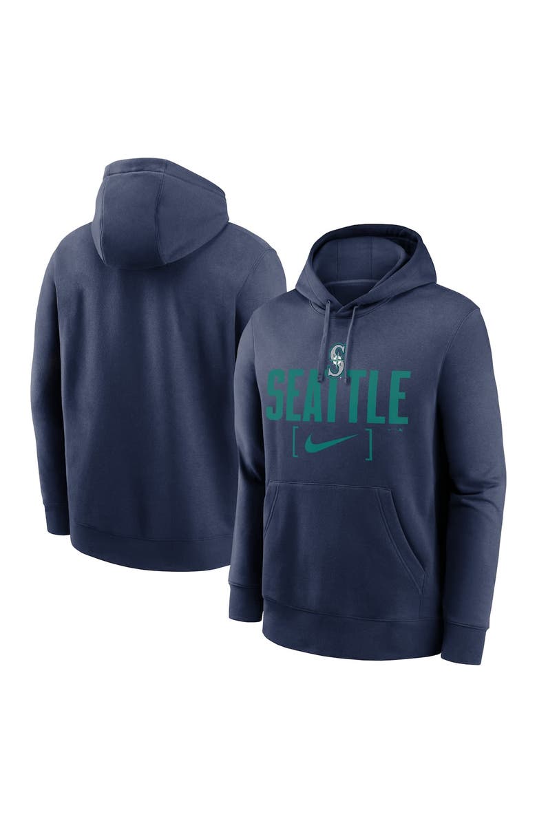 Nike Men's Nike Navy Seattle Mariners Club Slack Pullover Hoodie, Alternate, color,
