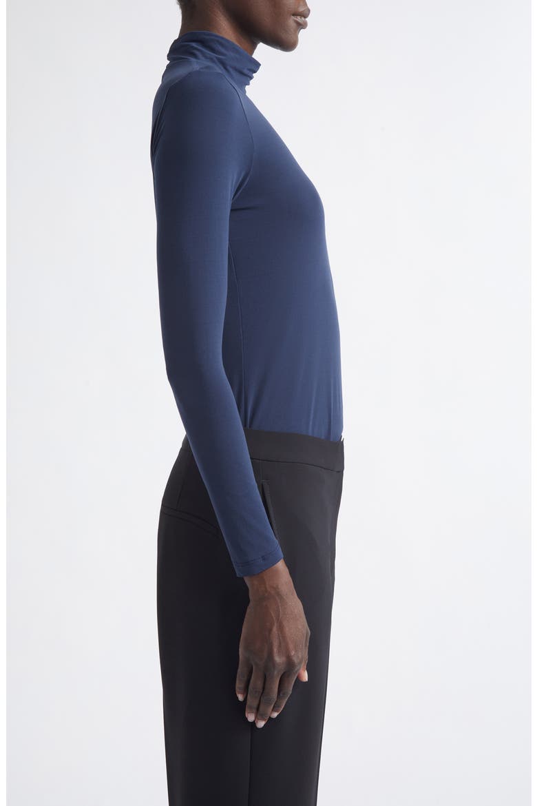 The Nuda Jersey Turtleneck Top, Alternate, color, MIDNIGHT