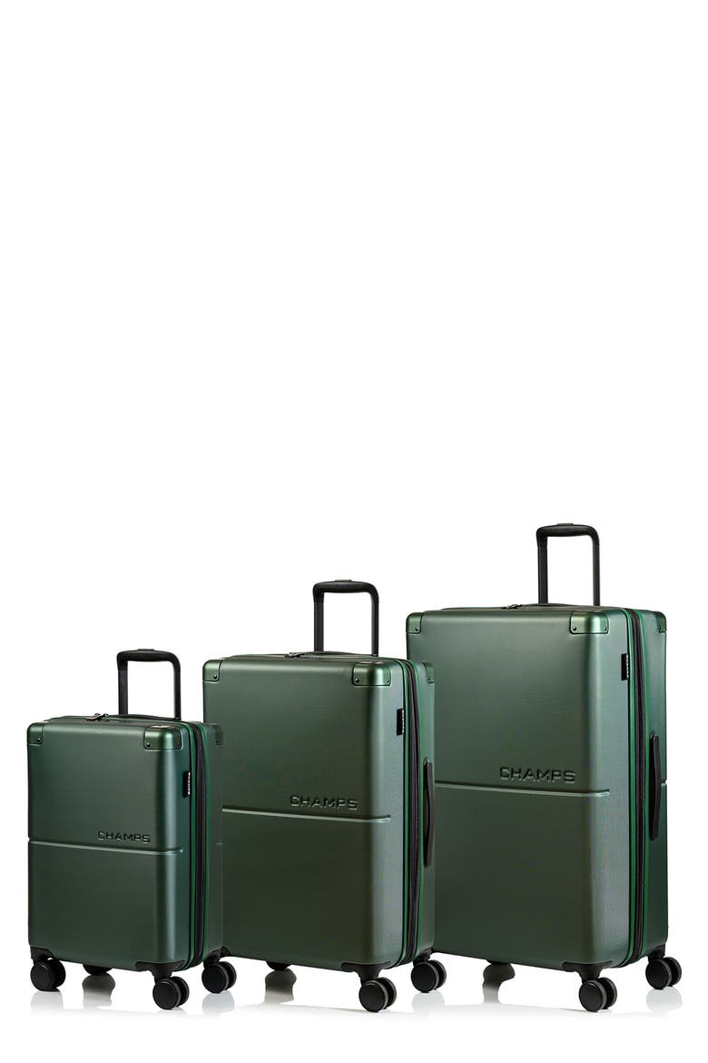 Earth 3-Piece Wheeled Luggage Set, Main, color, GREEN