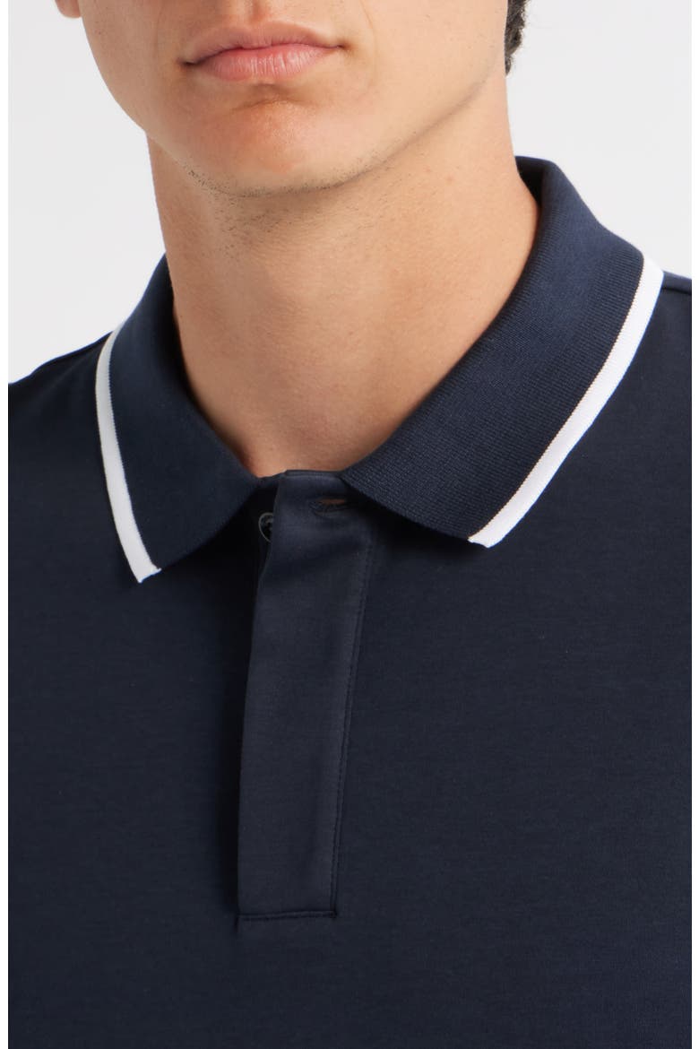 Parlay Tipped Cotton Polo, Alternate, color, DARK BLUE