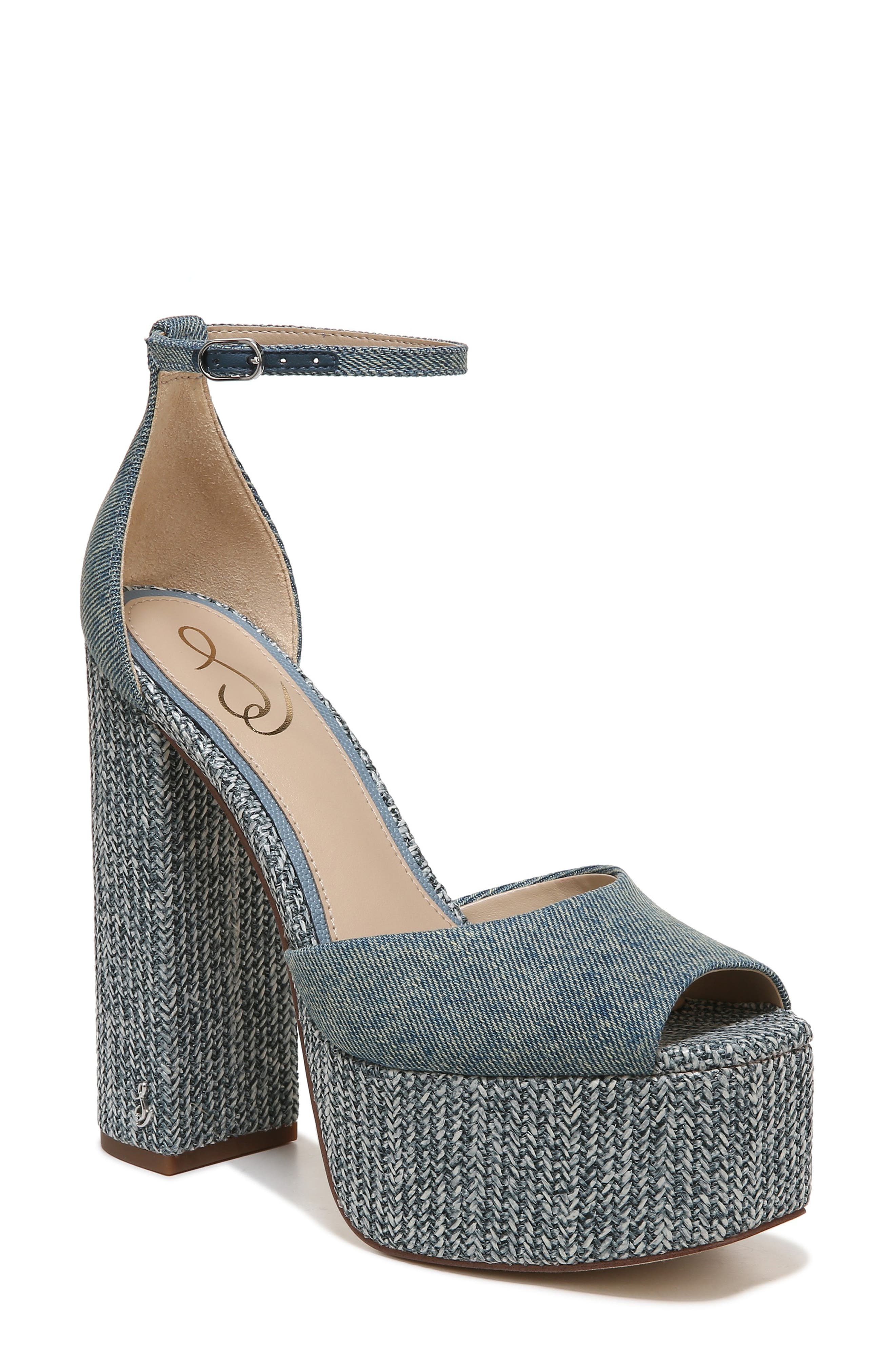 Kori Platform Sandal, Main, color, WASHED NEW BLUE