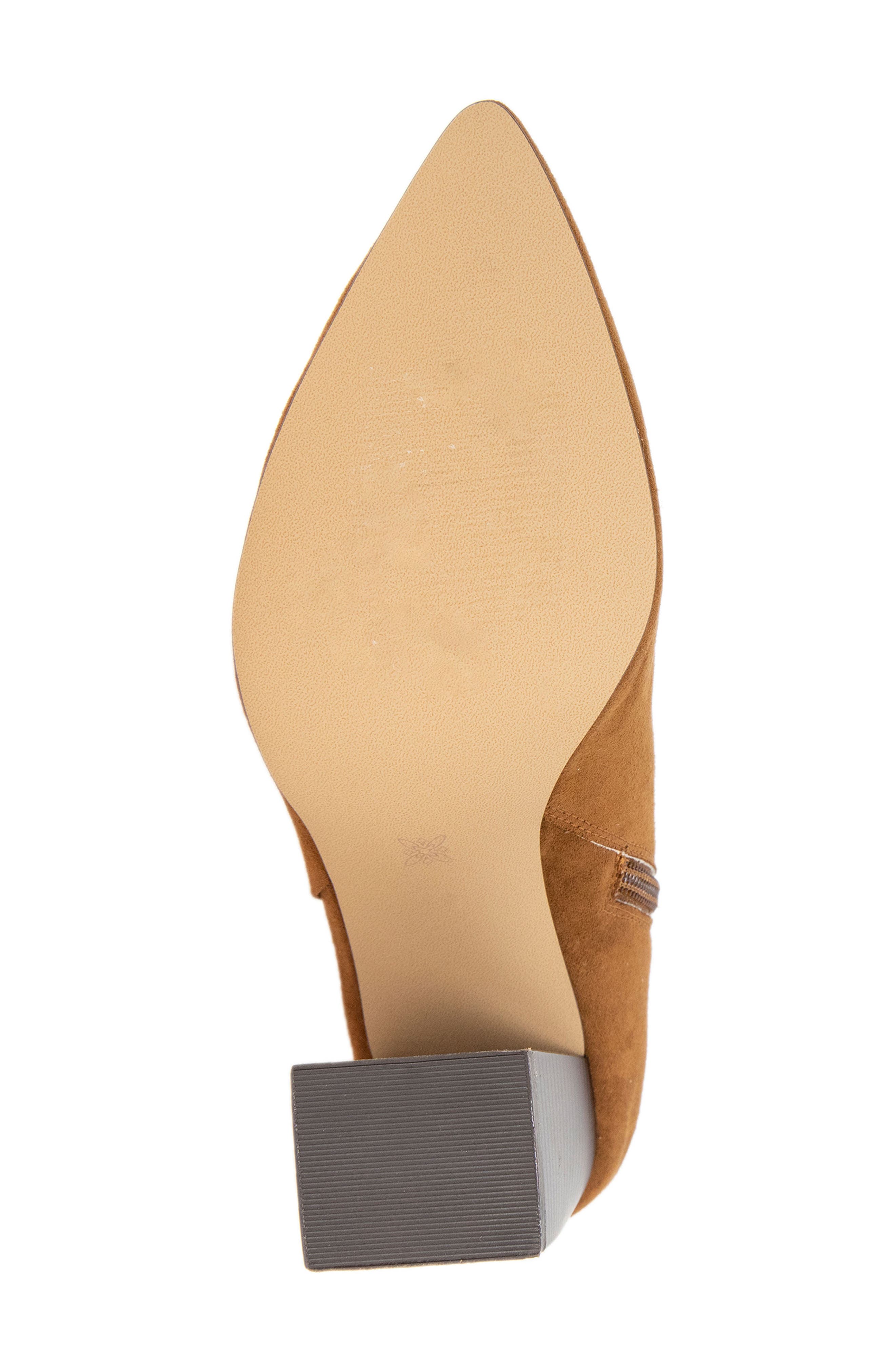 Briel Pointy Toe Bootie, Alternate, color, CAMEL MICROSUEDE