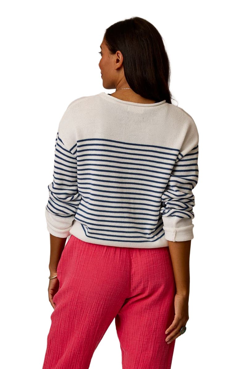 Carve Designs Rue Sweater, Alternate, color, Vintage Blue Stripe