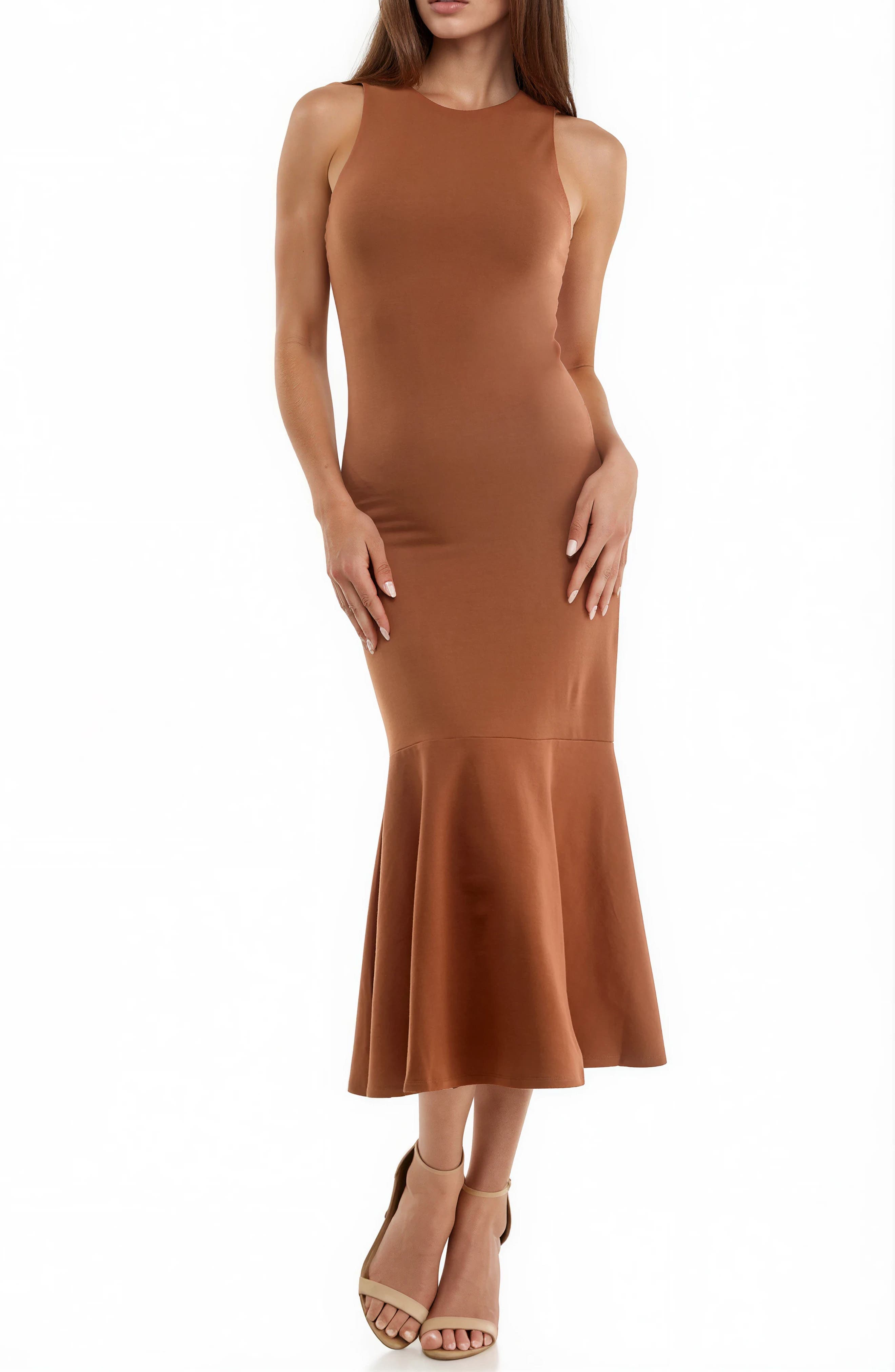 Socialite Midi Trumpet Tank Dress
