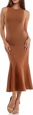 Socialite Midi Trumpet Tank Dress