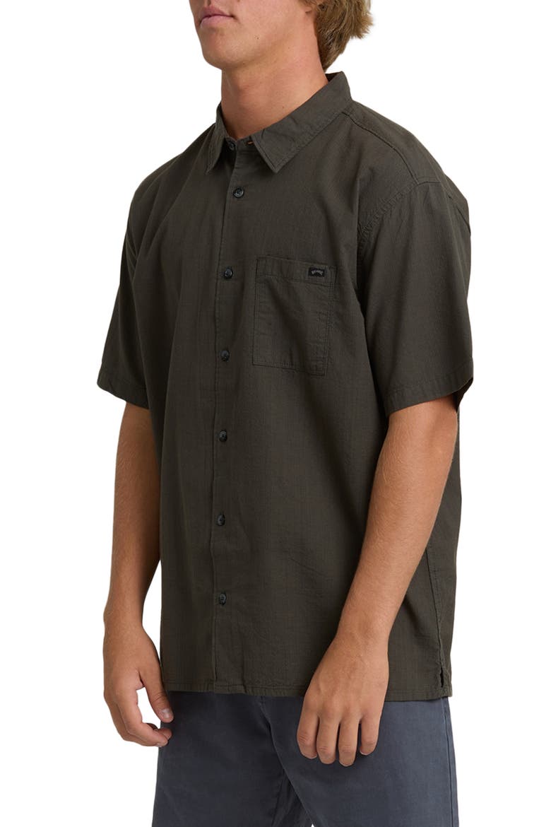 Victoria Short Sleeve Button-Down Shirt, Alternate, color, GRAYSTONE