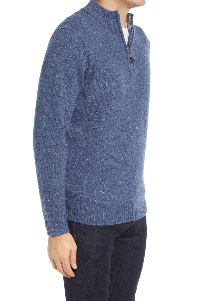 Donegal Quarter Zip Pullover, Alternate, color, DARK SAILOR