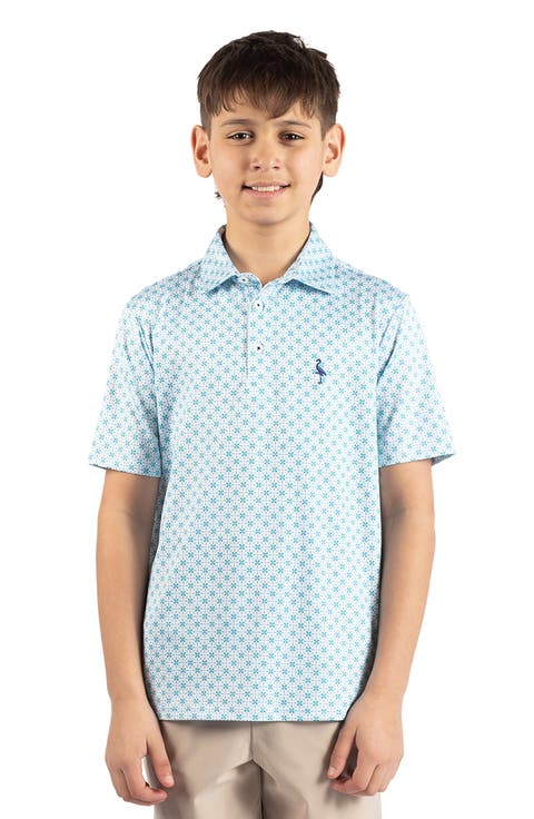 Kids' Geometric Floral Knit Polo (Big Kid)