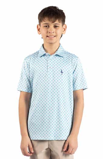 Kids' Geometric Floral Knit Polo