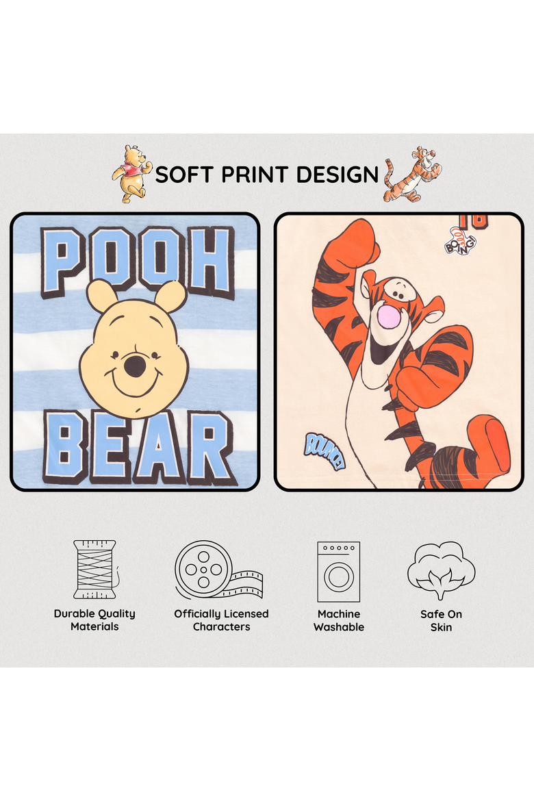 Winnie the Pooh 2-Piece Short Sleeve T-Shirt Set, Alternate, color, Pooh Tigger Blue Peach
