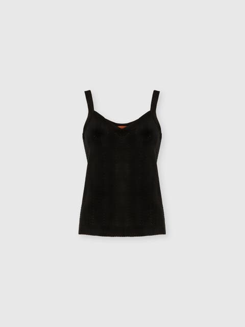 Sleeveless Zigzag Knit Top