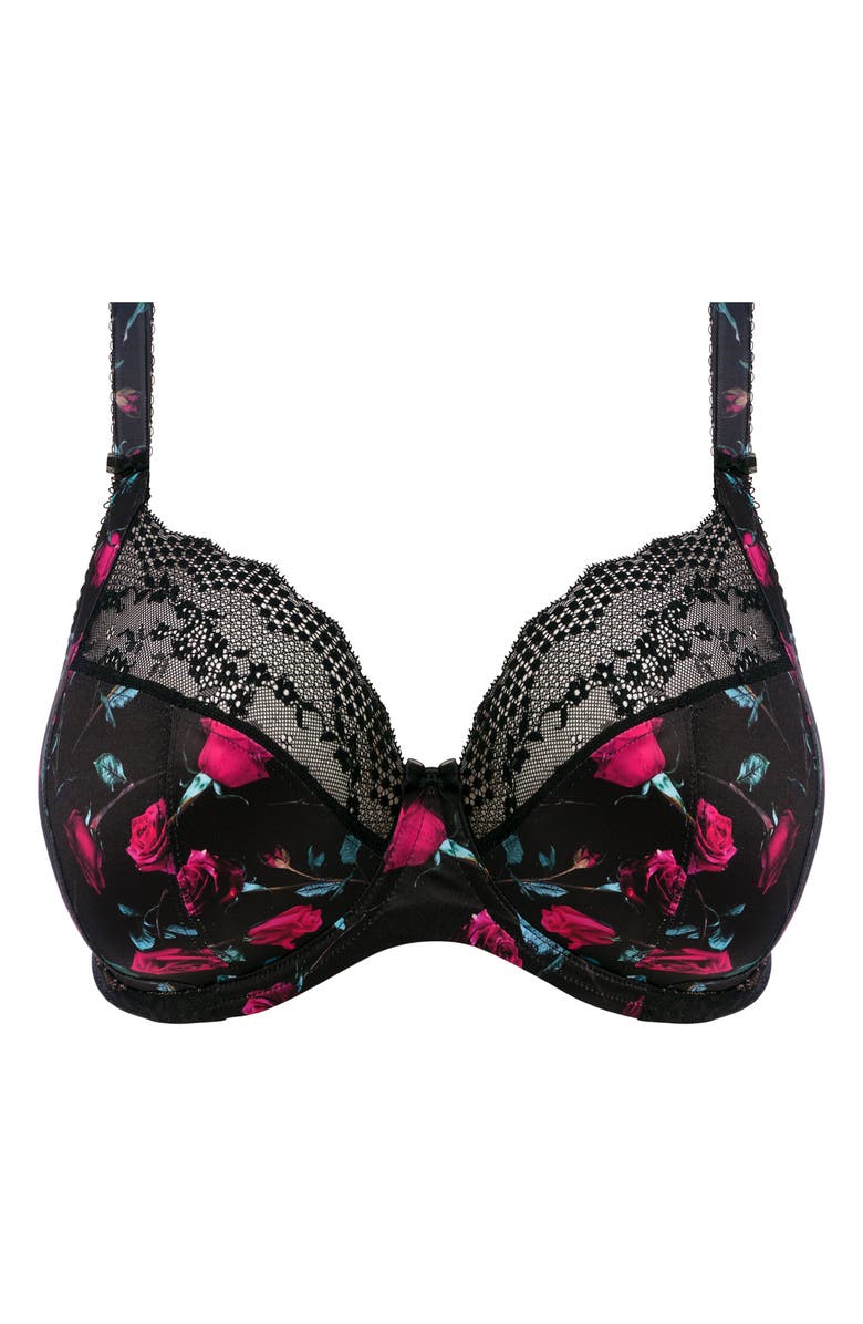 Elomi Lucie Full Figure Underwire Plunge Bra, Alternate, color, Rock And Rose