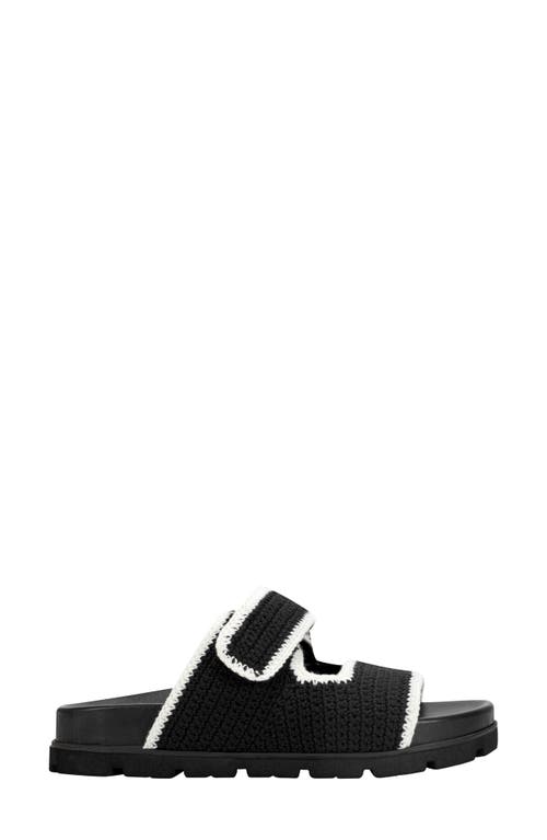 Marc Fisher Ltd Raffia Dual-buckle Sporty Sandals In Black