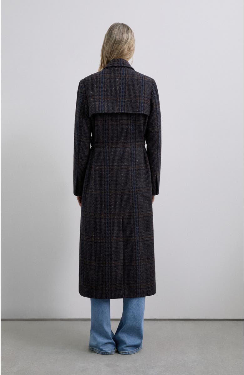 Scalpers Bluecheck Coat, Alternate, color, Navycheck