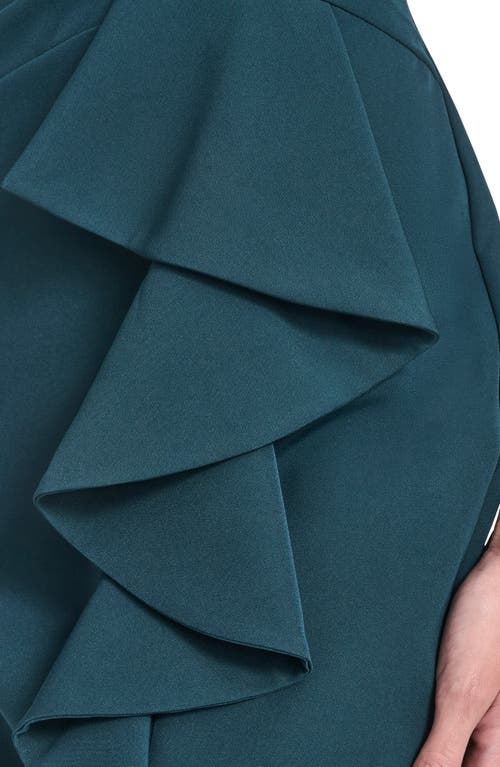 Eliza J Laguna Ruffle Mermaid Gown In Blue