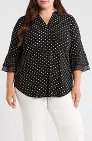 KASPER Flutter Sleeve Top