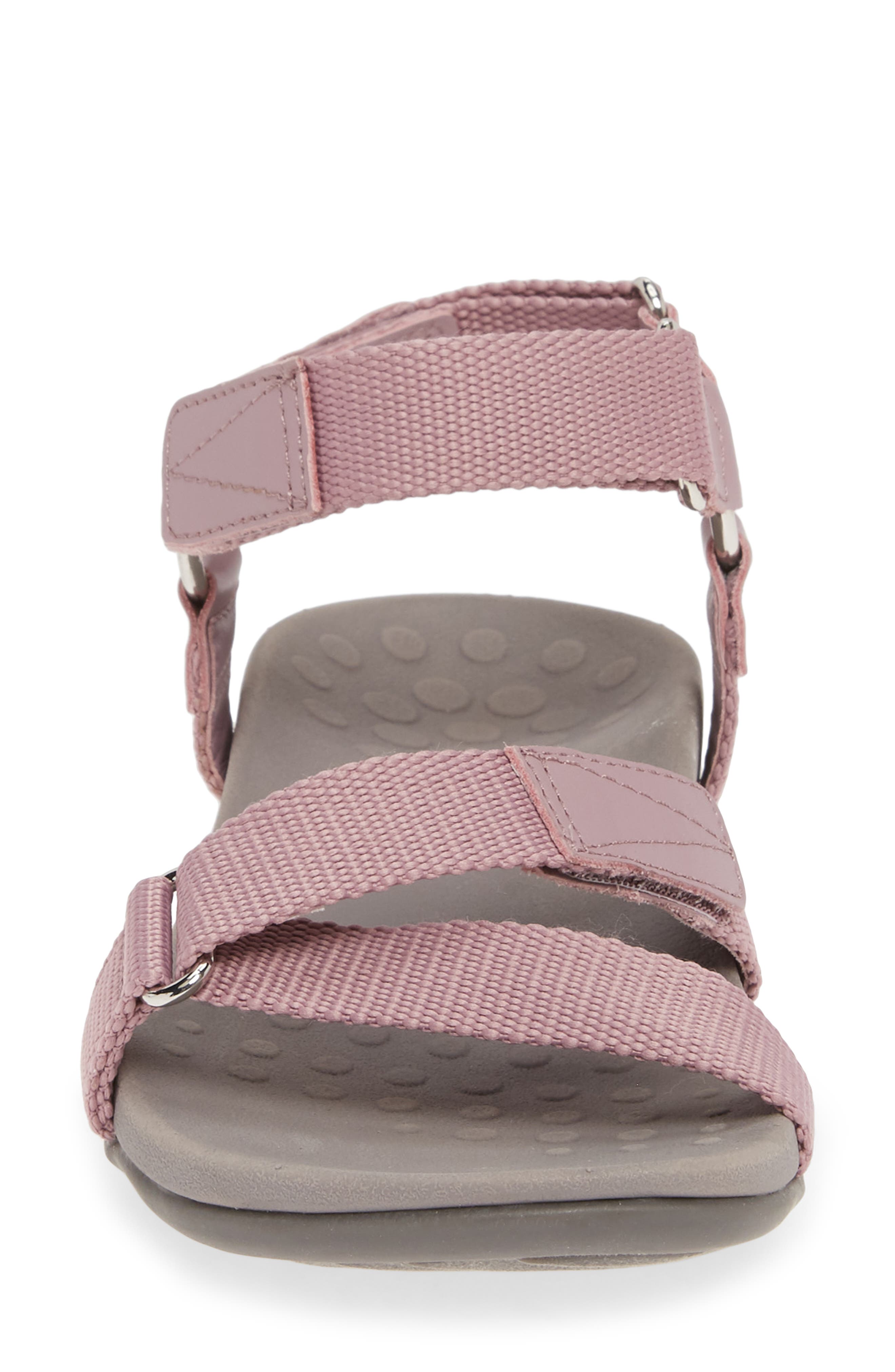Vionic Candace Webbed Sport Sandal, Alternate, color, MAUVE FABRIC/ LEATHER