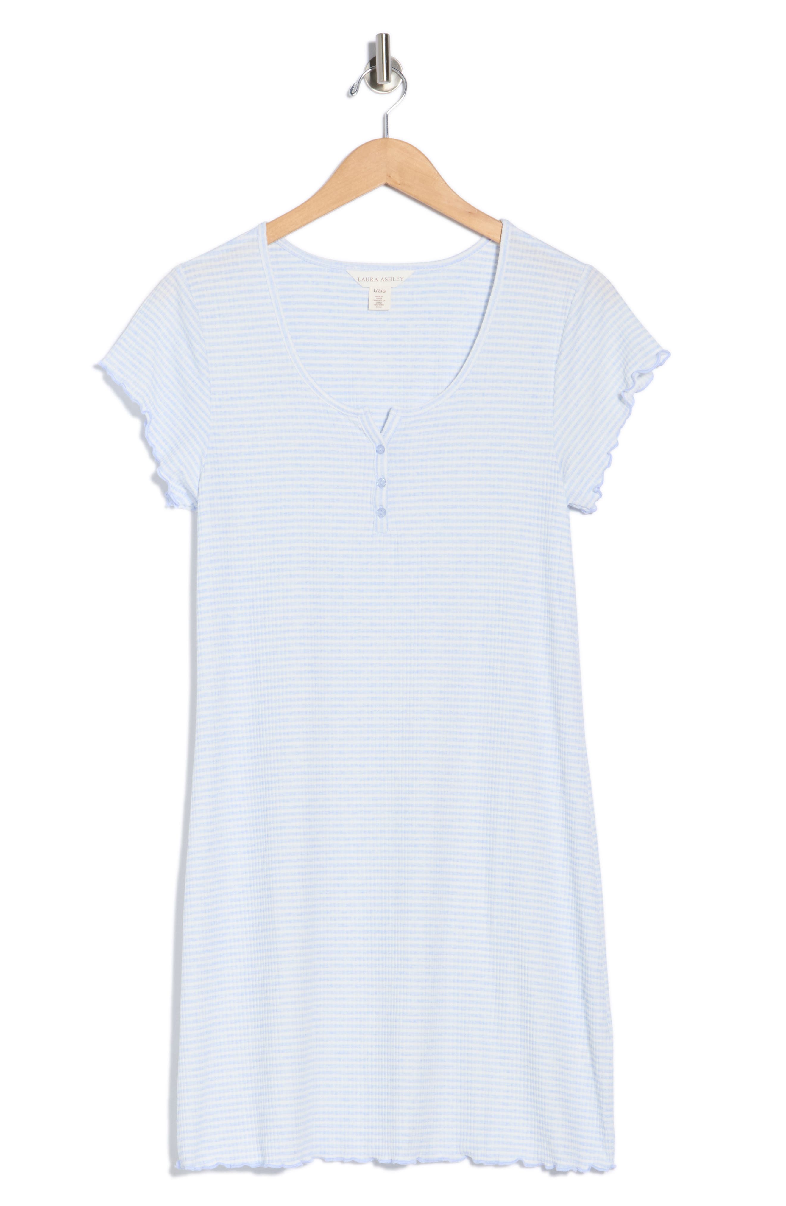 Laura Ashley Stripe Rib Nightgown