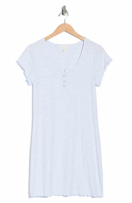 Laura Ashley Stripe Rib Nightgown