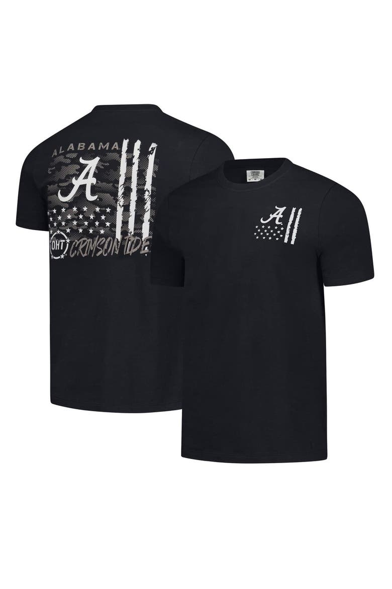 Men's  Black Alabama Crimson Tide Comfort Colors OHT Camo Overlay T-Shirt, Main, color, Black