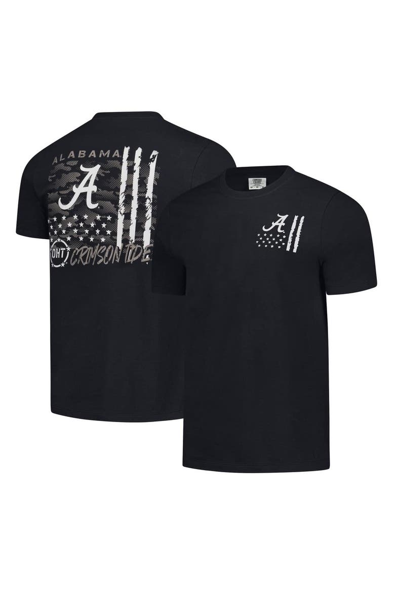 IMAGE ONE Men's Black Alabama Crimson Tide Comfort Colors OHT Camo Overlay T-Shirt, Main, color,